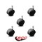 Service Caster 2 Inch Flat Black Hooded Urethane Twin Wheel Grip Ring Chair Casters SCC, 5PK SCC-GR02S50D-NYU-FB-716X78-5 - alternate 3